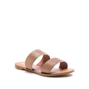 ROSE GOLD RHINESTONE SANDAL